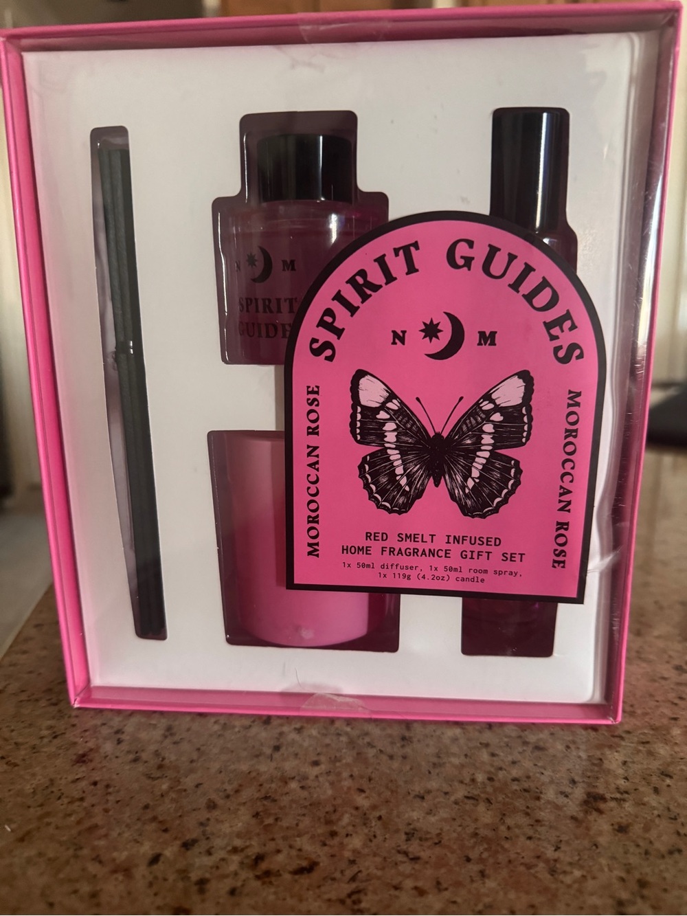 North Muse Spirit Guides Moroccan Rose Red Smelt Infused Candle and Home Spray